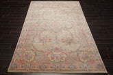 6x9 Beige, Rose, Pink Color Hand Knotted Aubusson Savonnerie New Zealand Wool Traditional Oriental Rug